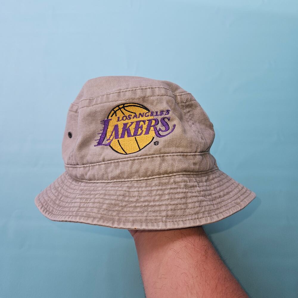 Vintage 90s Y2K Los Angeles Lakers Floppy Bucket Hat One Size